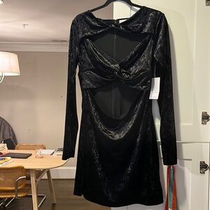 Black Velvet Evening Gown
